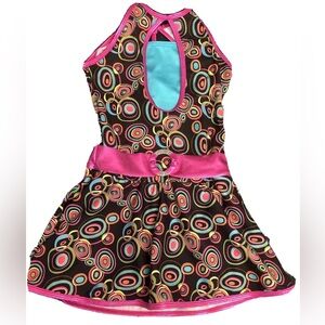 Curtain Call Multicolor Dance Costume Child Size Large with Boot Covers